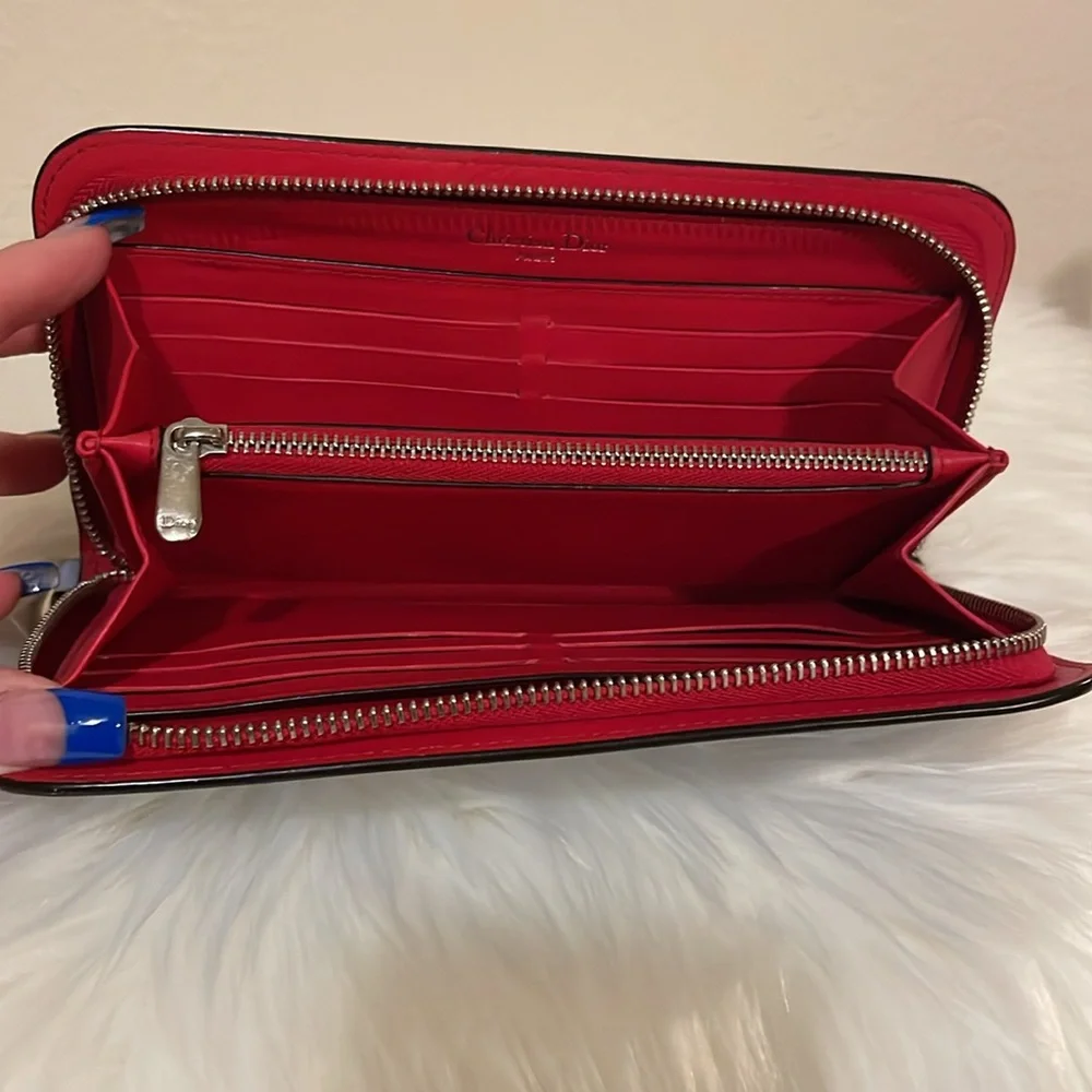 Christian Dior leather Diorissimo Voyageur Zip around Wallet